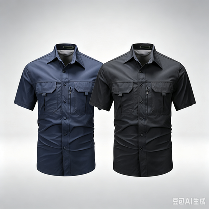 Camisas Cargo de Manga Corta para Hombre