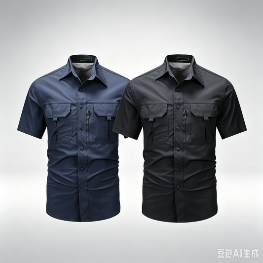 Camisas Cargo de Manga Corta para Hombre