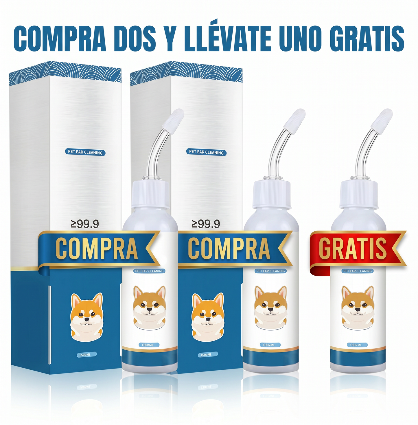 🐶🐱 Limpiador de Oídos, Alivia el Picor en Perros y Gatos