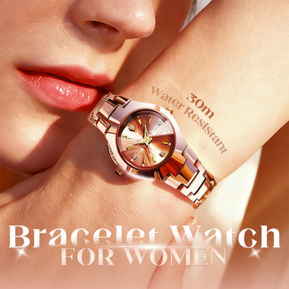 🔥50% DE DESCUENTO EN OFERTA RELÁMPAGO | Elegante reloj de cuarzo impermeable para mujer