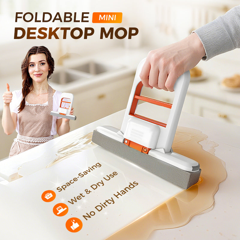 ⚡ ¡Más de 50.000 vendidos! 💕 Mini Fregona Plegable Portátil con Escurrido Automático ✨ Compacta y sin manos
