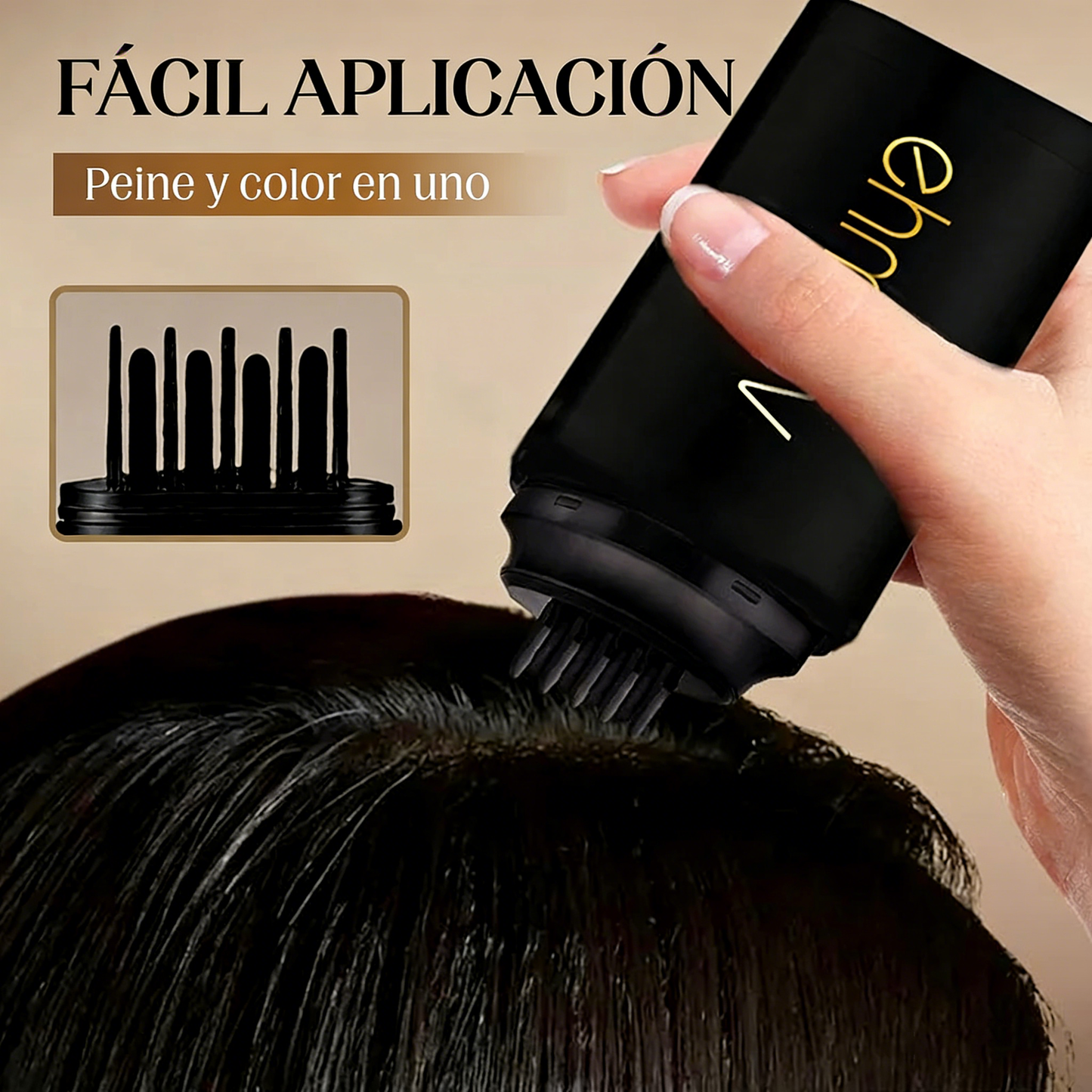 Peine para cubrir canas al instante