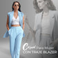 Conjunto de 2 Piezas para Mujer con Estilo: Blazer Sin Mangas y Pantalones de Cintura Alta