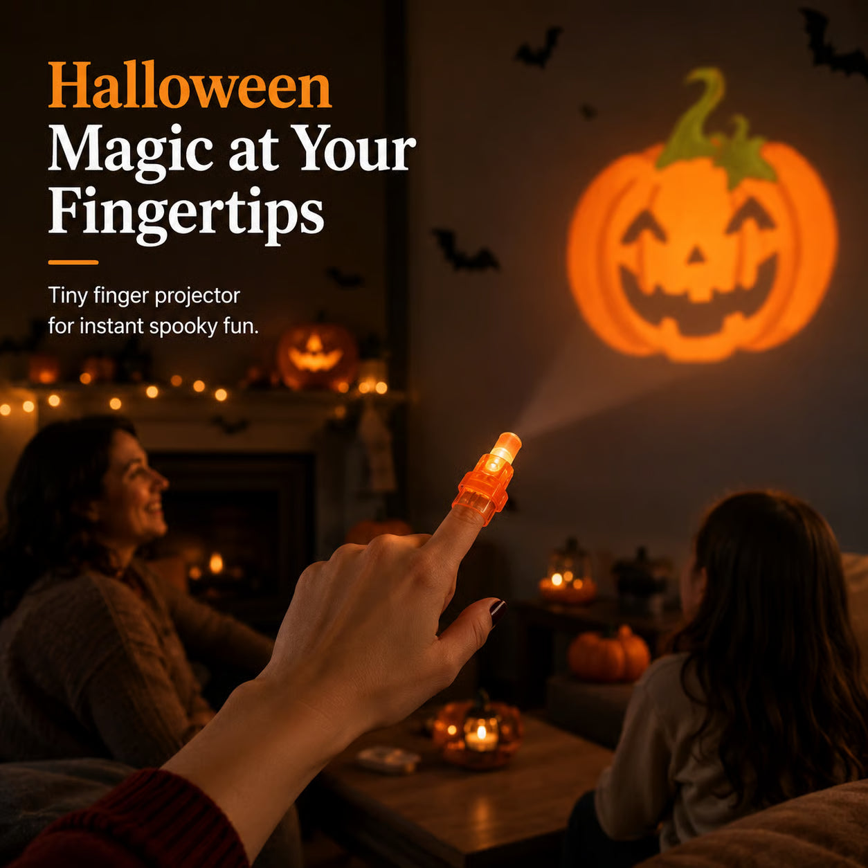 🎃 Halloween Finger Projector Lights – Mini Pattern Projector