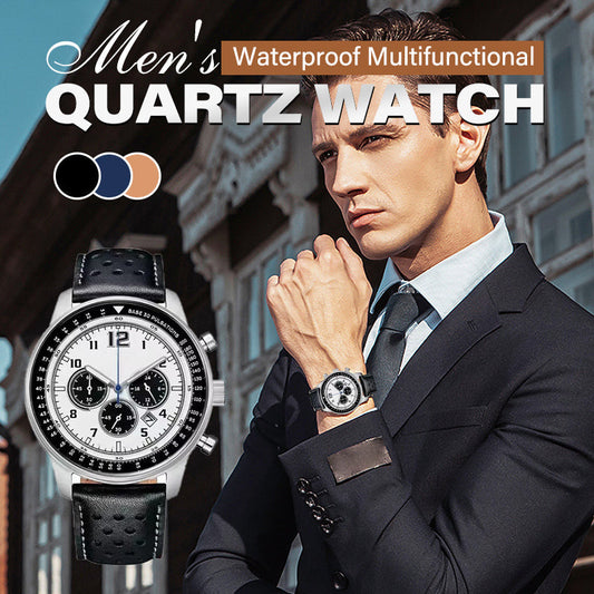 🎁 Reloj de cuarzo multifunción impermeable para hombre
