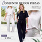 Conjunto de Dos Piezas para Mujer, Top Chic y Pantalón a Juego