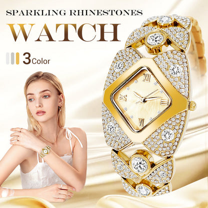 ⌚✨ ¡OFERTA 50% OFF! Reloj de Cuarzo Retro para Mujer con Estrás Brillante – Elegante, Femenino y Perfecto para Cada Ocasión 💎🌸