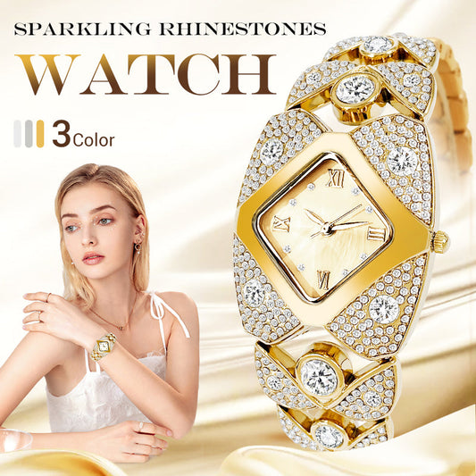 ⌚✨ ¡OFERTA 50% OFF! Reloj de Cuarzo Retro para Mujer con Estrás Brillante – Elegante, Femenino y Perfecto para Cada Ocasión 💎🌸