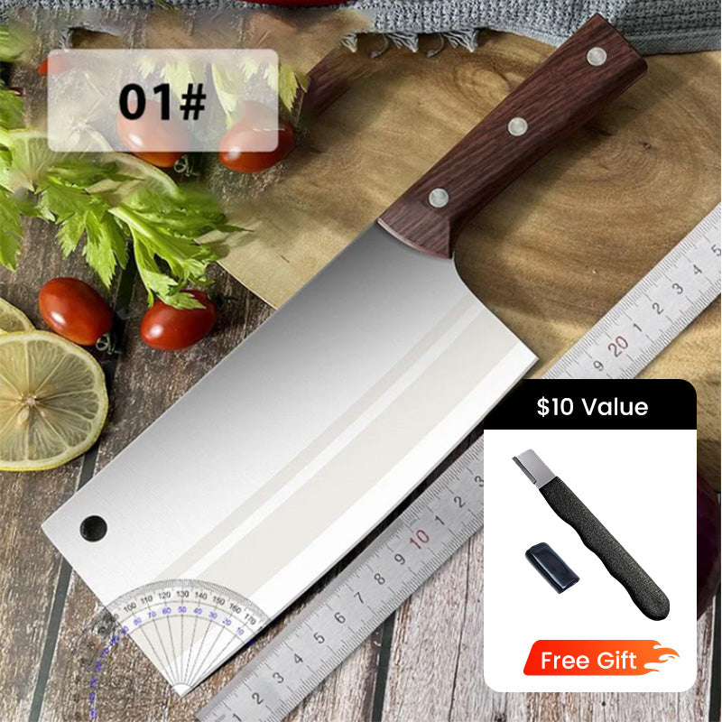 ✨ Cuchillo de Chef de Acero de Alto Carbono Forjado — Afilado, Duradero, Resistente al Óxido y Versátil para Cualquier Cocina! ✨