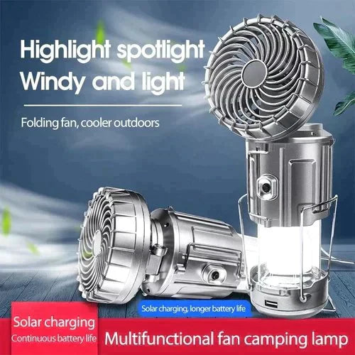🔥🎁Gran oferta 50% de descuento🎁🔥Luz LED portátil para acampar con ventilador
