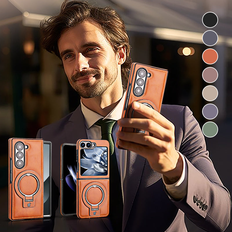 Funda magnética de cuero PU de lujo con soporte para Samsung Z Fold & Z Flip
