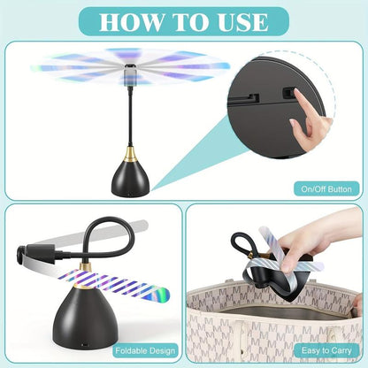 🌀 ¡50% DE DESCUENTO! Ventilador Repelente de Moscas Inteligente – USB/batería, silencioso, portátil – zona libre de insectos en cualquier lugar. 🏡✅