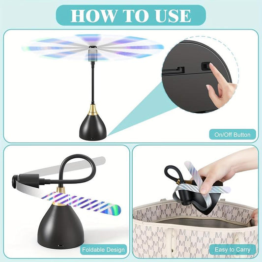 🌀 ¡50% DE DESCUENTO! Ventilador Repelente de Moscas Inteligente – USB/batería, silencioso, portátil – zona libre de insectos en cualquier lugar. 🏡✅