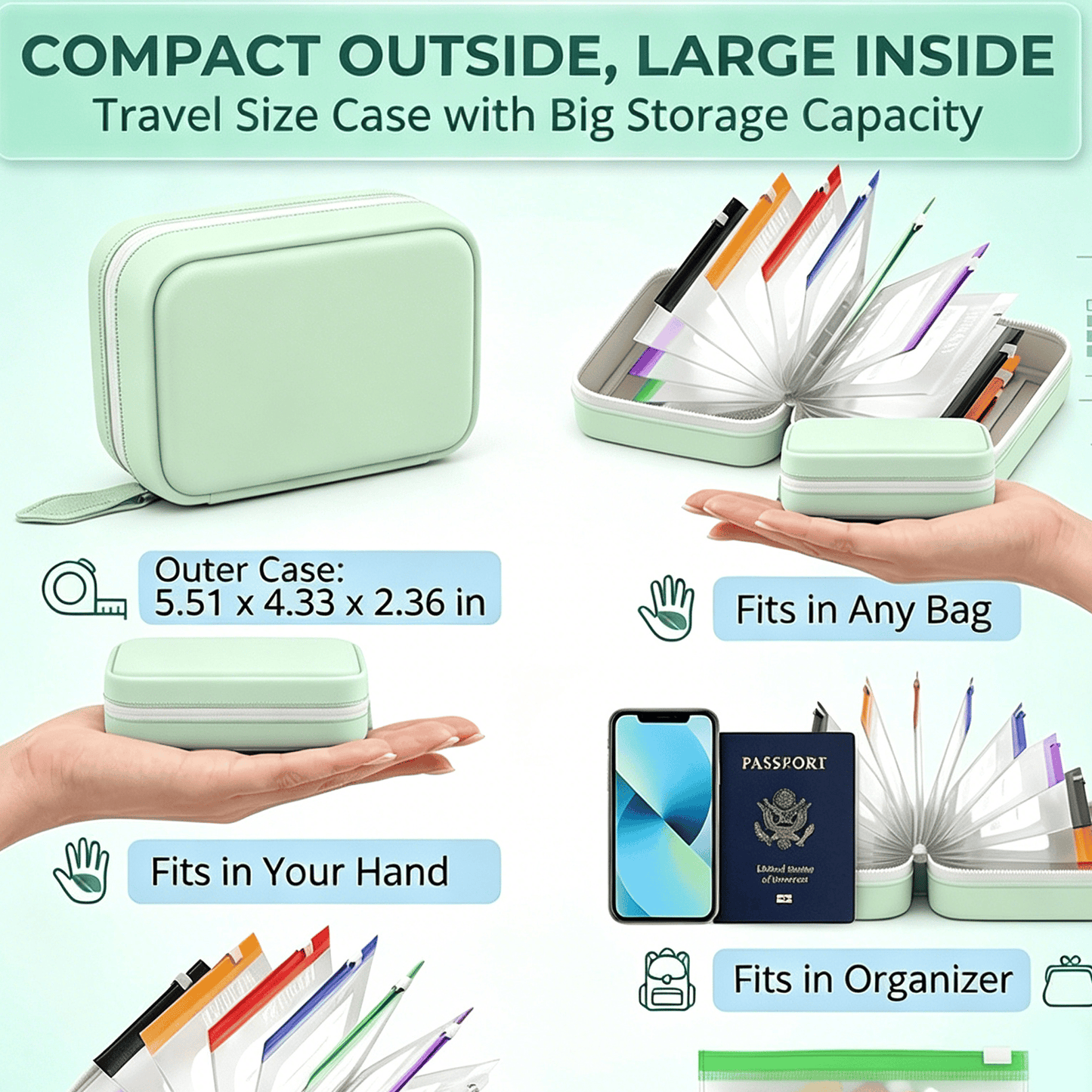 💊🌈 Pastillero A8 Impermeable 14 Colores – Diseño Carpeta Portátil, Organiza Semanalmente Pastillas, Vitaminas y Suplementos 📅✨