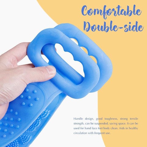 ⏳🔥¡50 % DE DESCUENTO POR TIEMPO LIMITADO! ⏰ 🧴 Cepillo de Silicona para Espalda de Doble Cara – Exfoliante Corporal para Baño con Cerdas Suaves de Silicona