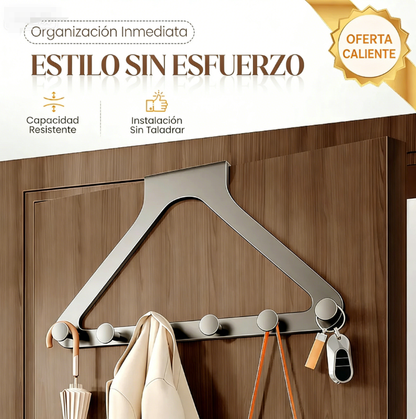 🚪✨ Sistema para Colgar Puertas sin Taladros – 6 Ganchos Extra Anchos, ¡Instalación Rápida y Fácil! 🔧⚡