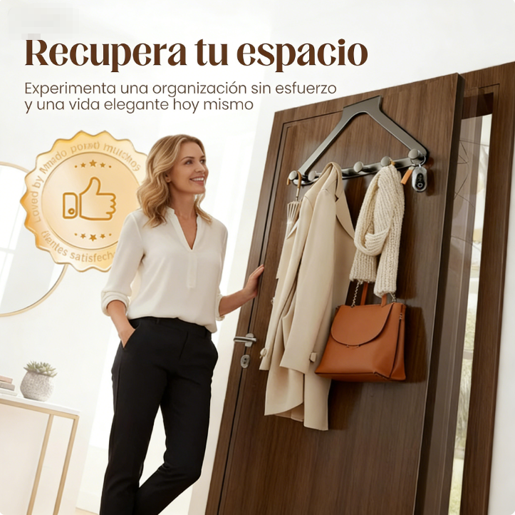 🚪✨ Sistema para Colgar Puertas sin Taladros – 6 Ganchos Extra Anchos, ¡Instalación Rápida y Fácil! 🔧⚡