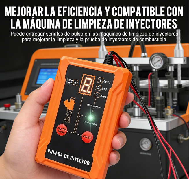 ⚡ Probador y Limpiador Profesional de Inyectores – 4 Modos de Pulso para Diagnóstico y Mantenimiento Preciso 🔧✨