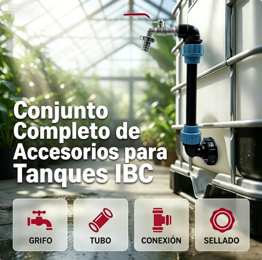 🚰 ¡OFERTA LIMITADA 50% DE DESCUENTO! 🛠️ Kit Completo de Montaje para Tanque IBC – Grifo de Zinc, Fácil Instalación, Sellado Antifugas y 4 Variantes ✨