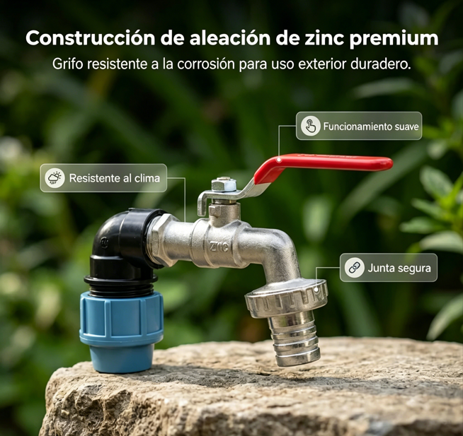 🚰 ¡OFERTA LIMITADA 50% DE DESCUENTO! 🛠️ Kit Completo de Montaje para Tanque IBC – Grifo de Zinc, Fácil Instalación, Sellado Antifugas y 4 Variantes ✨