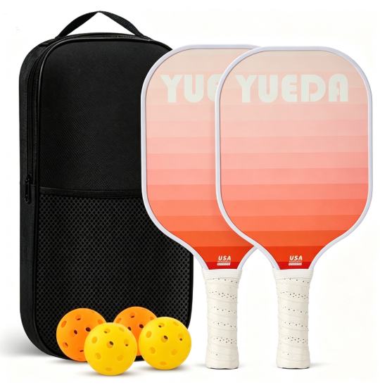🥎 ¡50% DTO AHORA! Set de Pickleball Degradado – 2 Palas de Fibra de Vidrio, 4 Pelotas y Bolsa Portadora – Aprobado USAPA, Ligero y Perfecto para Principiantes y Adultos, Interior y Exterior ✨