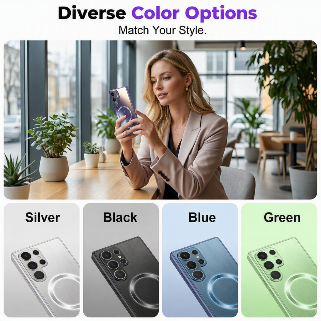 📱🧲 ¡50% DE DESCUENTO! Funda Magnética para Samsung Galaxy S26 Ultra / S25 / S24 – Mate AG Suave, Cierre Magnético Instantáneo y Protección Total de Cámara ✨