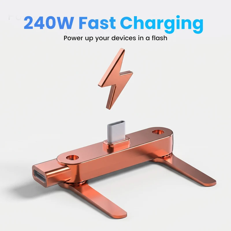 🔋⚡ Cargador Rápido 2 en 1 con Soporte 360° – Adaptador USB Plegable, Carga y Sostén tu Celular al Mismo Tiempo sin Cables Extra 📱✨