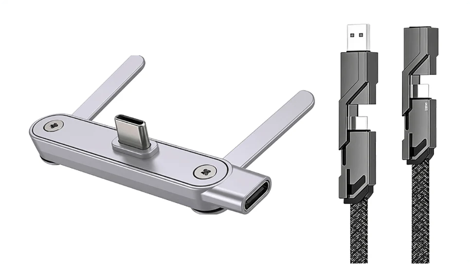 🔋⚡ Cargador Rápido 2 en 1 con Soporte 360° – Adaptador USB Plegable, Carga y Sostén tu Celular al Mismo Tiempo sin Cables Extra 📱✨