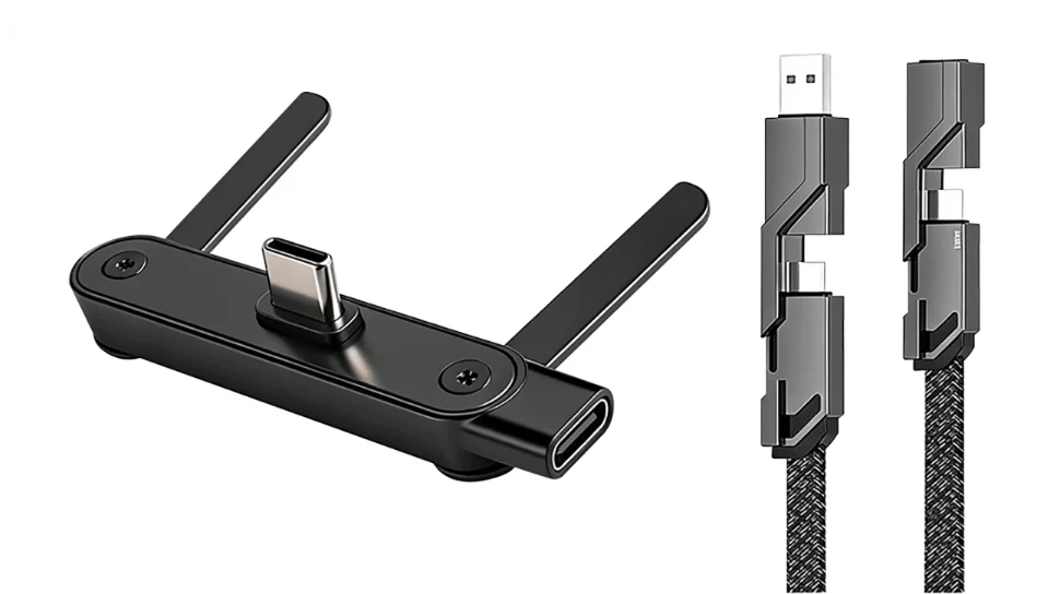 🔋⚡ Cargador Rápido 2 en 1 con Soporte 360° – Adaptador USB Plegable, Carga y Sostén tu Celular al Mismo Tiempo sin Cables Extra 📱✨