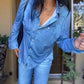 🌙 Conjunto de pijama Denim Dreams – Ropa cómoda y con aspecto suave de vaqueros para una comodidad 🌟 toda la noche
