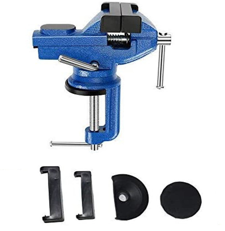 🔥 ¡50% DTO! 🔧 Tornillo de Banco Mini Universal de Alto Rendimiento – Hierro Fundido Templado – Rotación 360° y Mordazas de 63 mm para Taller y Bricolaje