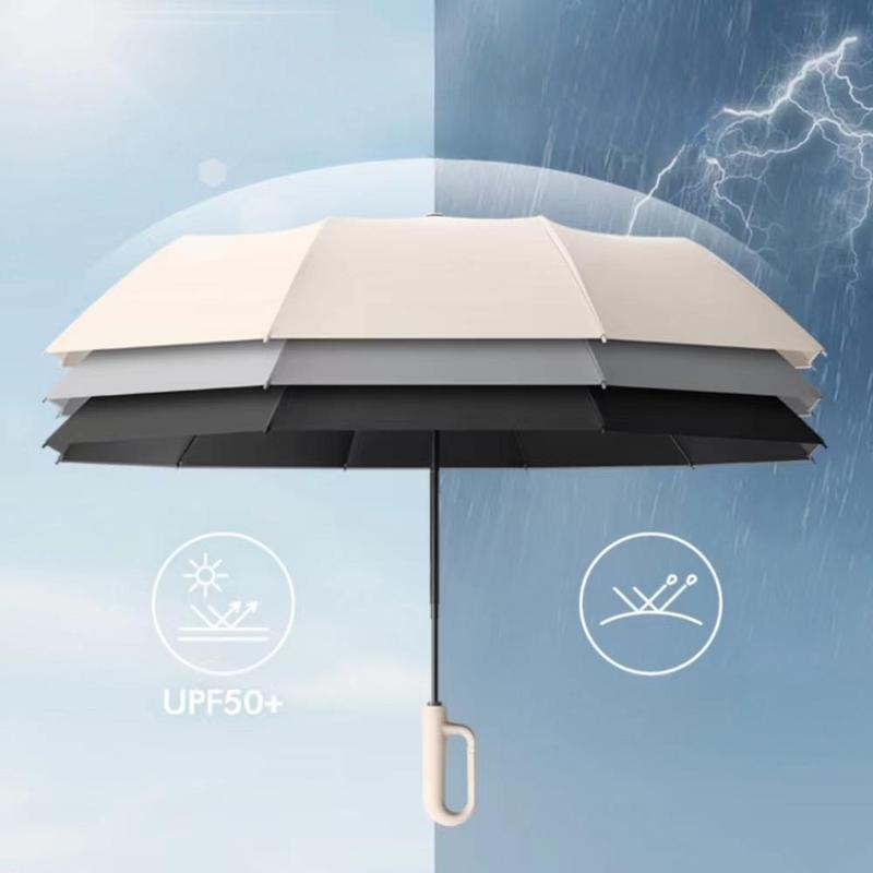 🔥Paraguas Plegable Automático – Resistente al Viento, Impermeable y Compacto ☔ con Cierre de Lazo para el Uso Diario 🌬️💧