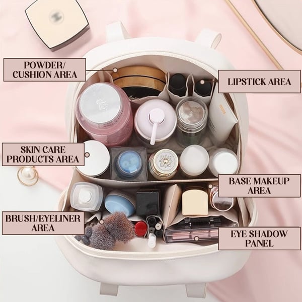 Bolsa de Maquillaje con Forma de Concha de Múltiples Capas