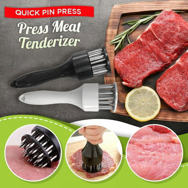 🥩 Ablandador de Carne de Acero Inoxidable – 21 Agujas, Marinado Rápido, Fácil de Limpiar 🔪