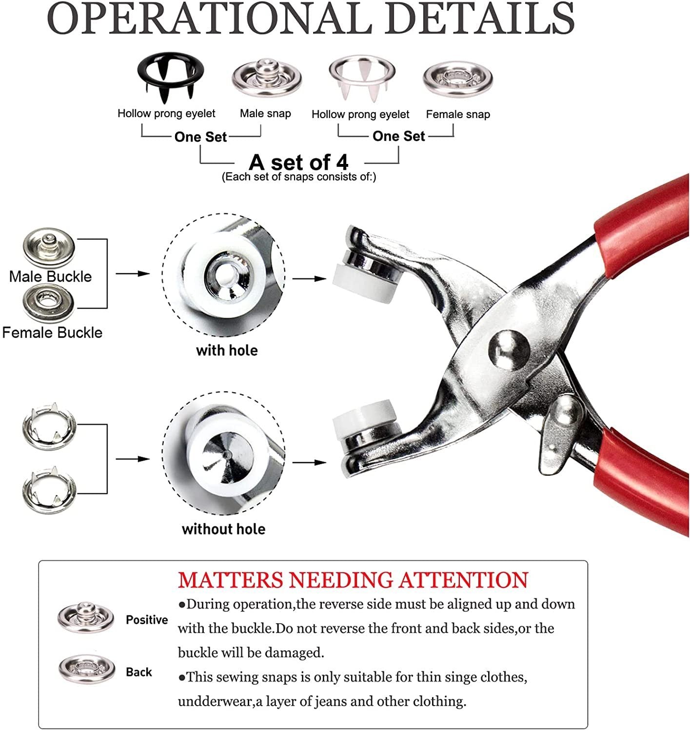 🔧✨ ¡50% DE DESCUENTO! Juego de Botones a Presión de Metal con Alicates de Sujeción – Herramienta Práctica y Resistente para Reparaciones y Proyectos DIY 🛠️🌟