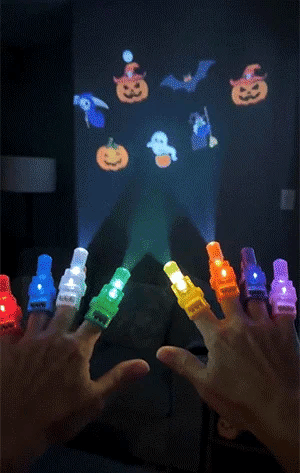 🎃 Halloween Finger Projector Lights – Mini Pattern Projector