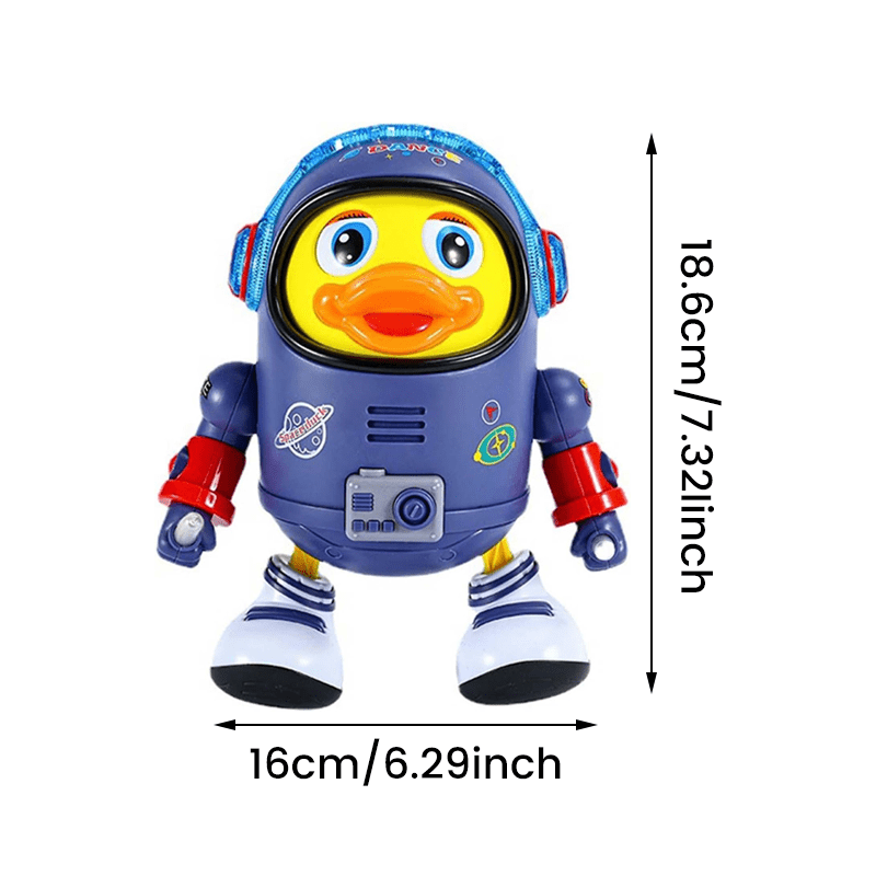 ⏳Oferta por Tiempo Limitado⏰Pato Espacial Bailarín de Juguete - Luces LED y Música Interactiva con Sensor Solar 🌟🚀