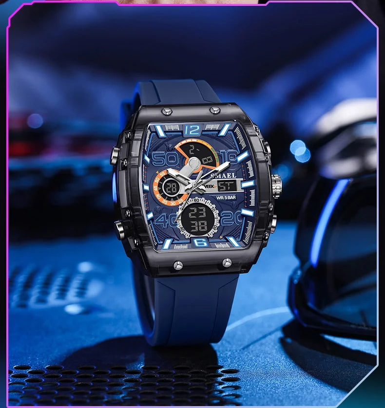 🔥 Luz de Fondo LED + Cronómetro 🔥 Reloj Digital Deportivo y Casual Multifuncional