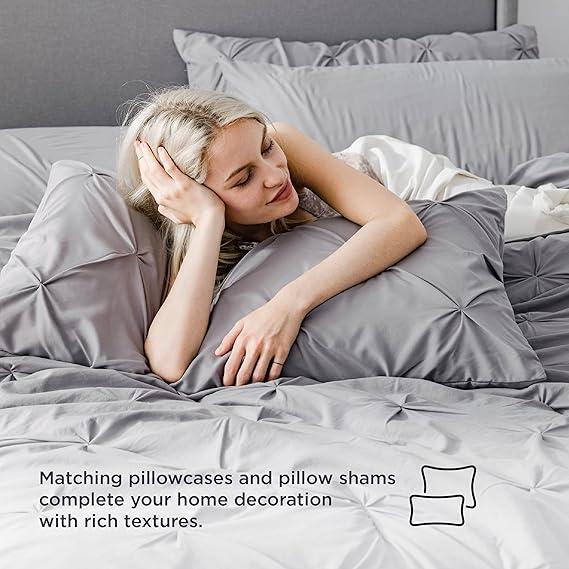 🎁2026 New Arrivals 50% OFF💥Bedsure Soft Pintuck Duvet Set