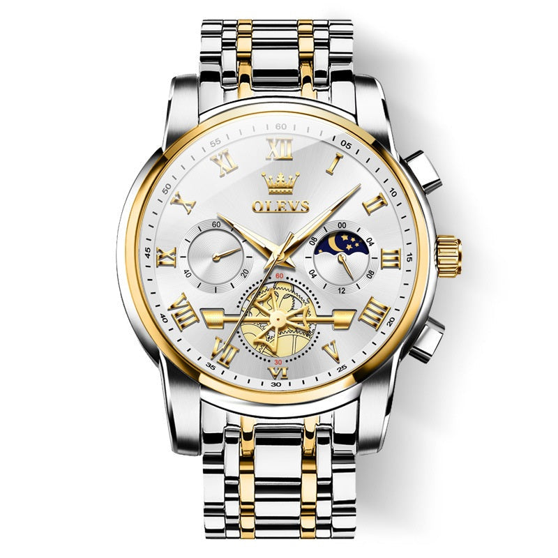 Diseño de lujo Dodecagon Quartz Mira un nuevo reloj de pulsera multifuncional para hombres