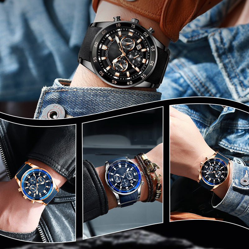 💎Reloj de cuarzo multifuncional resistente al agua para hombre