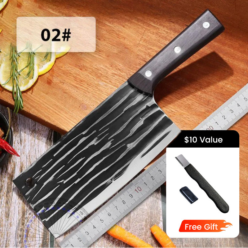 ✨ Cuchillo de Chef de Acero de Alto Carbono Forjado — Afilado, Duradero, Resistente al Óxido y Versátil para Cualquier Cocina! ✨