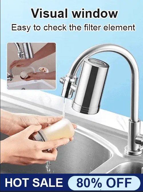 ⏳🔥 ¡Descuento por tiempo limitado! 💧✨ Purificador de agua para grifo sin instalación
