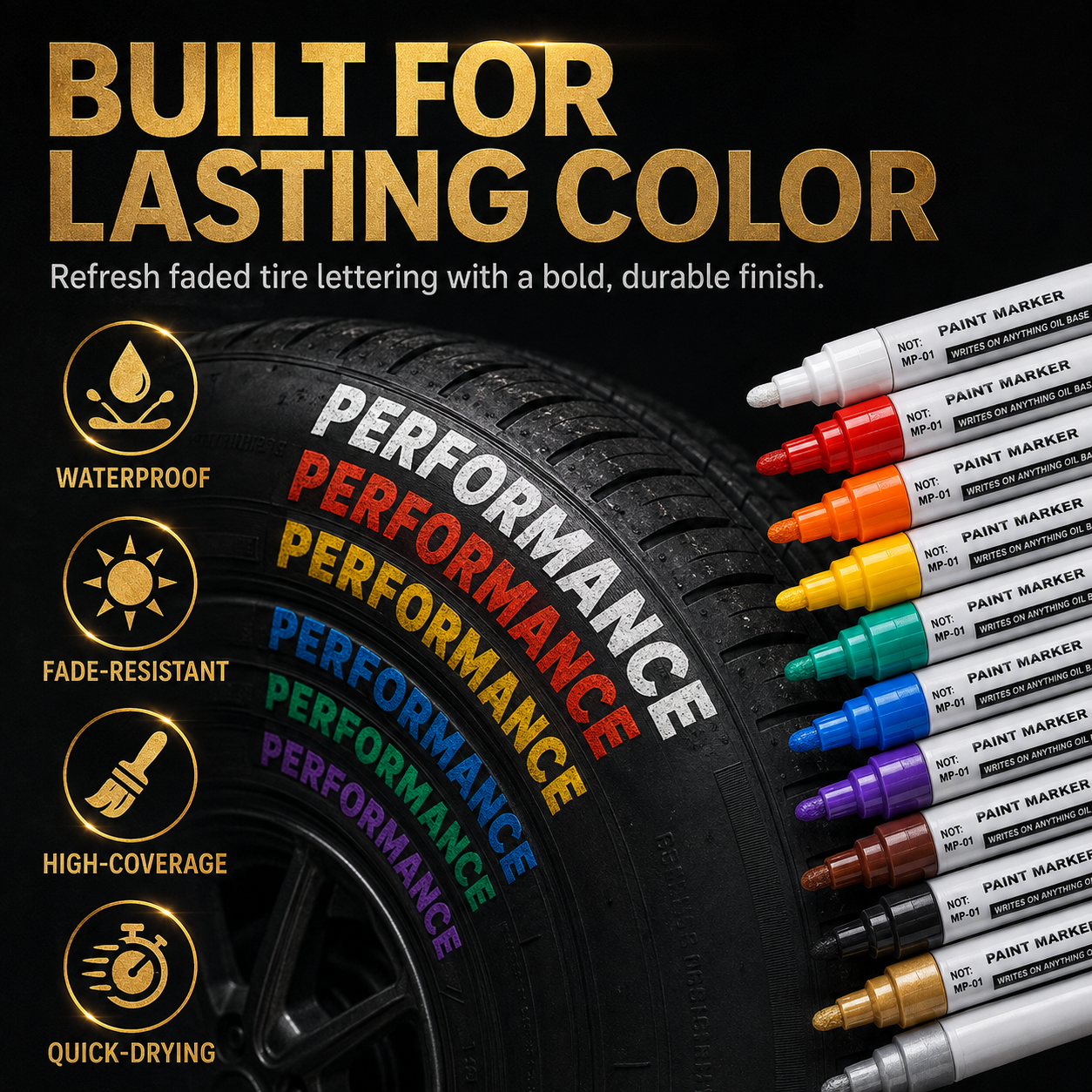 ⏰🔥 ¡OFERTA 50% OFF! 🚗✨ Rotuladores de Pintura para Neumáticos – Personaliza Tus Llantas con Colores Vibrantes, Resistentes al Agua y Duraderos 🎨