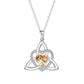 Collar de Corazón con Nudo Celta de la Trinidad✨ Dije de Piedra de Nacimiento