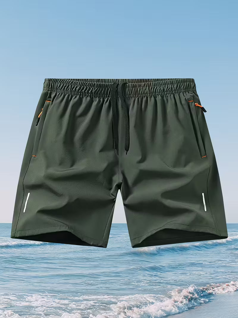 💎 -¡50% EN PANTALONES CORTOS ELÁSTICOS DE VERANO PARA HOMBRE! 💎 Bolsillos transpirables con cremallera y ajuste🩳❄️ elástico