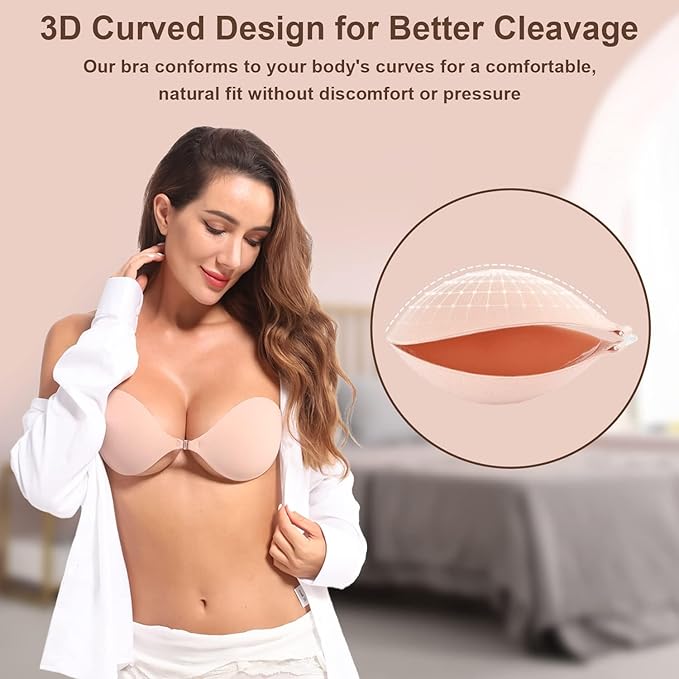 🔥 ¡Compra 1 y llévate 1 gratis! Precio: ¡solo $18.99! 🔥💥 Sujetador adhesivo mágico con relleno – realza tu busto en segundos ✨