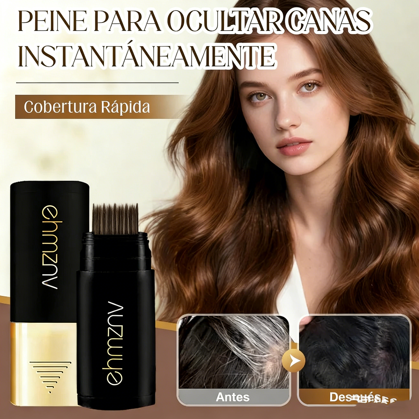 Peine para cubrir canas al instante