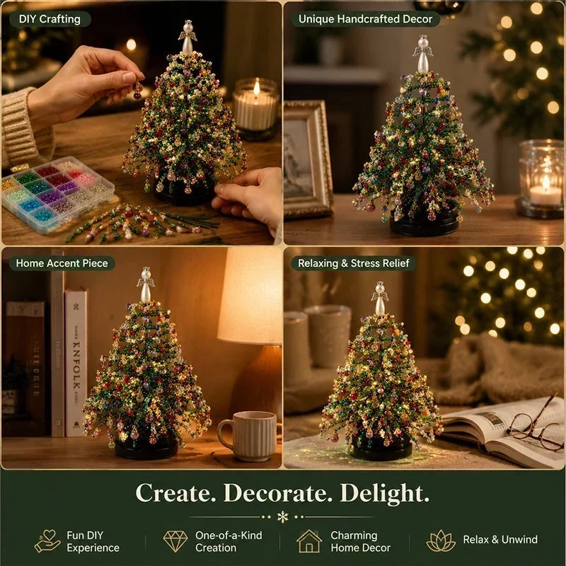 🎄✨ Kit DIY para Árbol de Navidad con Cuentas – 🎅 Crea tu propia decoración navideña que brilla con magia 💡