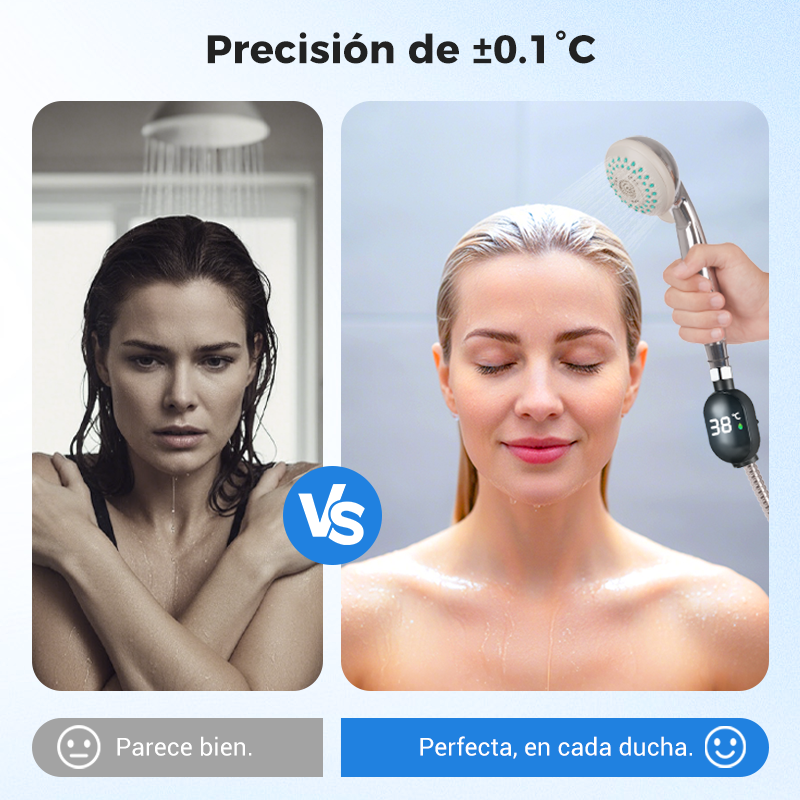 🚿 Compra 3 y lleva 1 gratis 💧 Cabezal de Ducha con Indicador LED - Muestra la Temperatura del Agua con Colores, Fácil Instalación y Ahorro de Energía 🌈📦